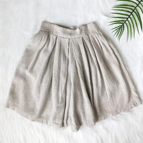 High Waisted Linen Shorts